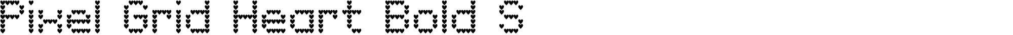 Pixel Grid Heart Bold S image